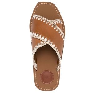 Chloé
Woody contrast-stitching slides size 39